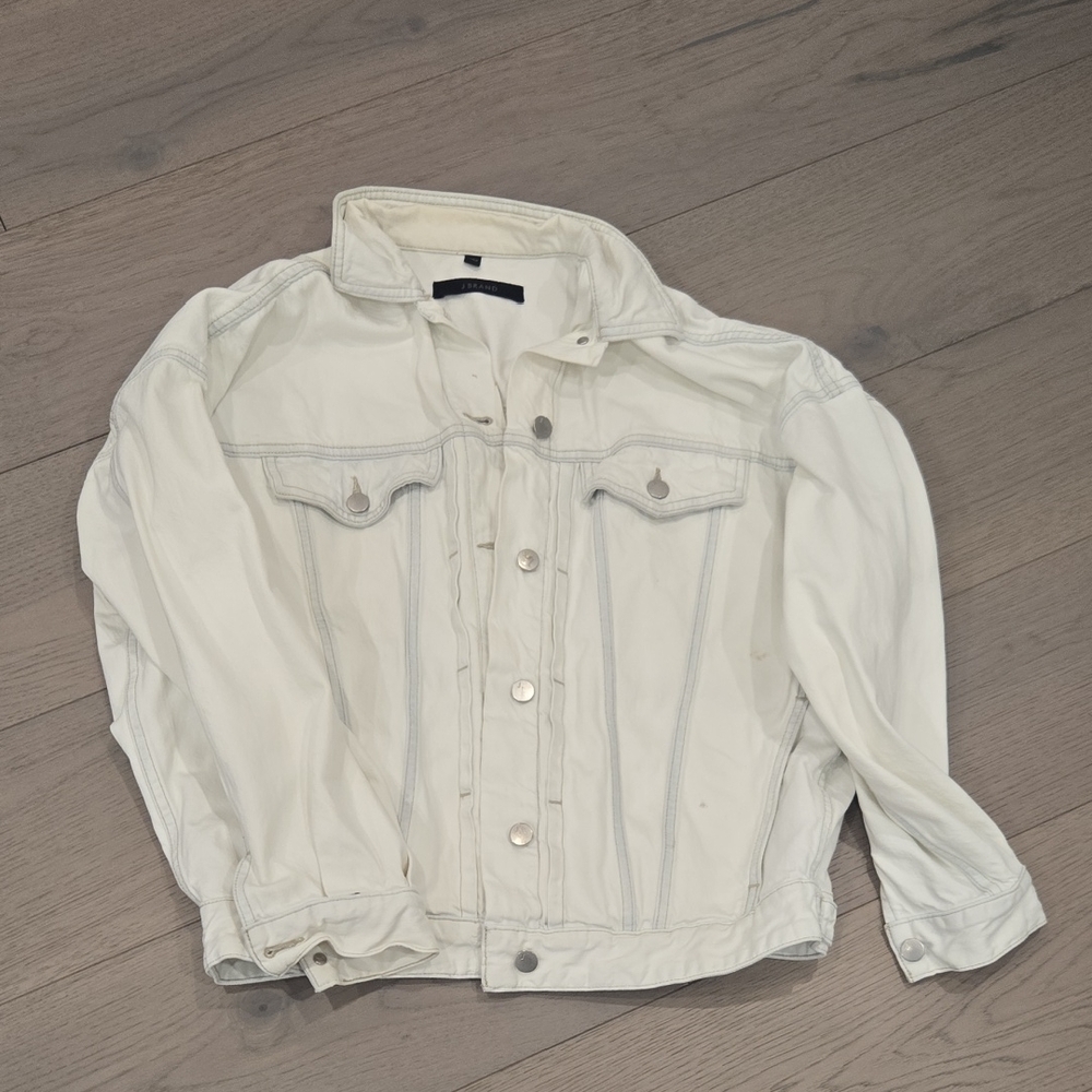J Brand Womens White Denim Jacket